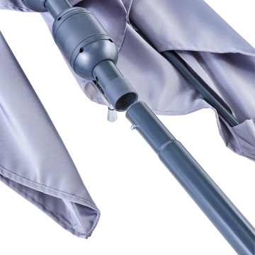 Umbrela terasa, de perete, aluminiu/poliester, 262 x 135 cm, H 240 cm, gri - Img 10