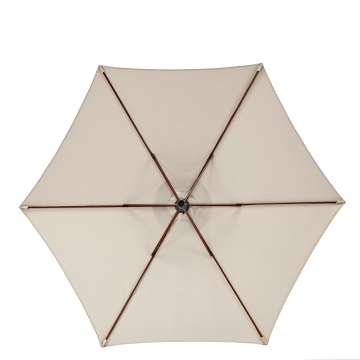 Umbrela terasa, otel/poliester, Ø 262 cm, H 231 cm, bej - Img 2