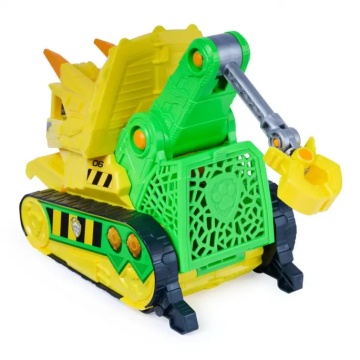 Vehicul cu figurine, Paw Patrol the Dino Movie, Chomp and Rescue Bulldozer - Img 7