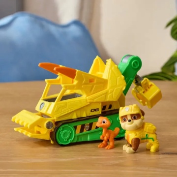 Vehicul de salvare cu figurina, Paw Patrol, Dino Rescue Bulldozer, Rubble - Img 6