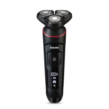 Aparat de ras, Beurer, MN8X, Fixare magnetica, Afisaj LED, Rotativ, Negru