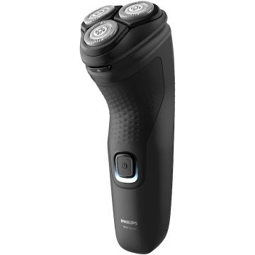 Aparat de ras PHILIPS Seria 1000 S1141/00, 3 capete rotative 4D Flex, lame PowerCut, ras umed&uscat, autonomie 40 min, maner ergonomic, capac de protectie, complet lavabil, negru - Img 2