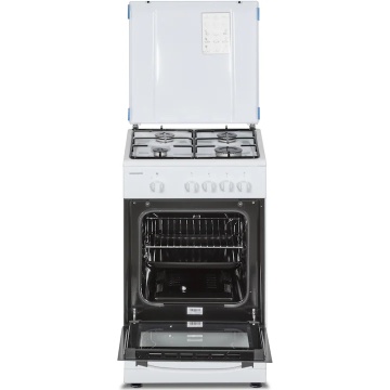 Aragaz Heinner HFSC-SME50WH, Gaz, 4 arzatoare, Dispozitiv siguranta plita si cuptor, 50 cm, Alb - Img 2