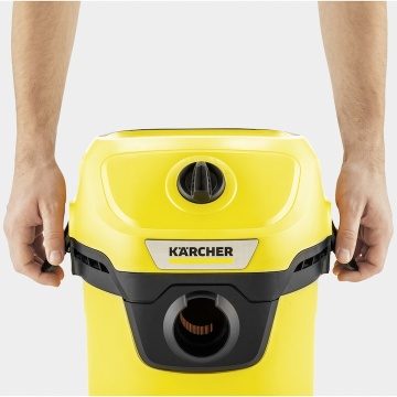 Aspirator umed-uscat Karcher WD 3 V-17/4/20, 1000 W, recipient 17 l, furtun 2 m, functie de suflare, filtru cartus, sac de filtrare, Galben/Negru - Img 12
