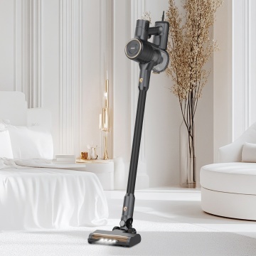 Aspirator vertical 2 in 1 Samus Sticky 61 Eco Gold Led, 600 W, 17 kPa, Ciclonic, Filtru HEPA, Recipient 800 ml, Gri-Auriu - Img 2