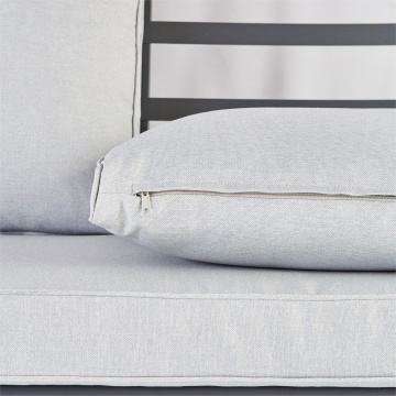 Balansoar gradina, pentru 3 persoane, otel/textil, 213 x 155 x 189 cm, gri - Img 9