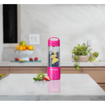 Blender portabil Nutribullet NBP003BP, 475 ml, USB‑C, roz - Img 4