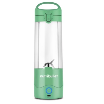 Blender portabil Nutribullet NBP003LG, capacitate 475 ml, 15 utilizari per incarcare, USB-C, verde