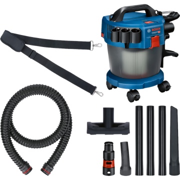 Bosch GAS 18V-10 L Premium (Solo) Aspirator 18V fara acumulator in set, 10L, 115mbari, umed si uscat + Set 4 roti - Img 1