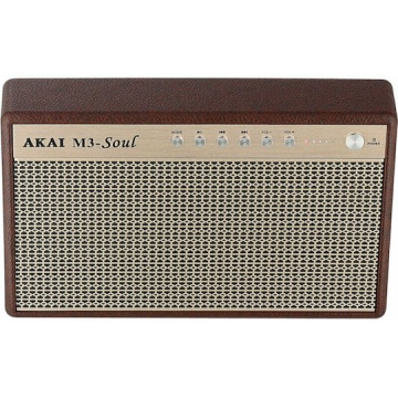 Boxa Portabila Activa Akai M3 Soul Coffee, 20W, Bluetooth, USB, Aux in, functie incarcare dispozitive mobile, Maro + Bej - Img 3