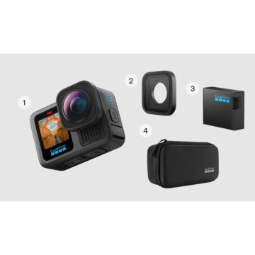 Bundle Camera de actiune H13B Ultra Wide EditionBaterie Enduro, adeziv curbat, lentila wide - Img 1