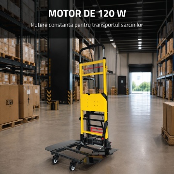 Carucior electric pentru transport pe scari Samus SMET401H, 159 kg, Motor 120 W, Utilizare intensiva, Senile cauciuc, Acumulator litiu 24 V - Img 19