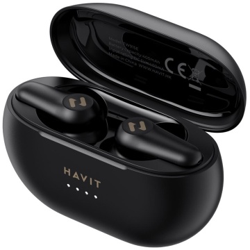 Casti HAVIT TW915E wireless, Bluetooth 5.3, Microfon, Noise Cancelling, Negru - Img 1