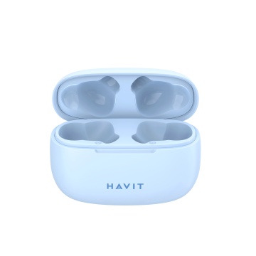 Casti HAVIT TW967, Bluetooth 5.1, TWS, In-Ear, Control tactil, Albastru deschis - Img 4