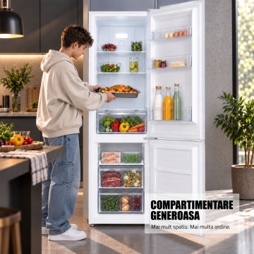 Combina frigorifica Samus SCW358NFIE, 253 L, Full No Frost, Motor Dual Inverter, Clasa E, Alb - Img 6