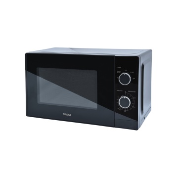 Cuptor cu microunde VIVAX MWO-2071B, Capacitate 20L, Putere 700W, Control mecanic, 5 niveluri de putere, Timer, Functie dezghetare dupa greutate, Geam sticla, Negru