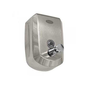 Dozator sapun Limpio SD51, 500 ml, Reincarcabil, Vizor nivel, Inchidere cu cheie, Inox lucios si satinat - Img 2