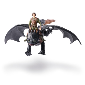 Dreamworks Dragons World of Berk - How to Train Your Dragon set 2 figurine Viking & Dragon Assortment, Hiccup & Toothless, Multicolor, 4 ani+ - Img 3