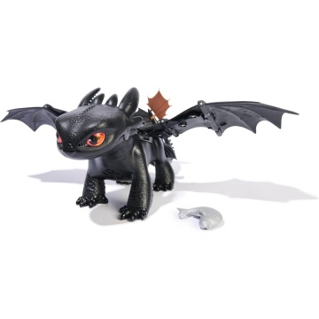 Dreamworks Dragons World of Berk - Toothless Tame and Train Interactive Dragon (Jucărie interactivă din „How to Train Your Dragon”), Sunet, Lumini, Mișcări, Multicolor, 4 ani+ - Img 6