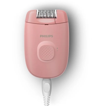 Epilator Philips Seria 2000 BRE227/00, 1 setare de viteza, cap de epilare lavabil, 1 accesoriu pentru corp si picioare, Roz - Img 2