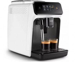 Espressor Automat Philips EP1223/00 Seria 1200 1500W 15bar Sistem Clasic De Spumare, 2 Bauturi Rasnita Ceramica, Alb - Img 1