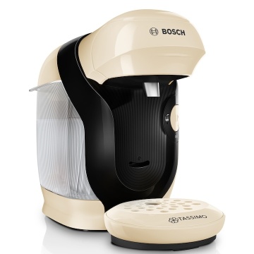 Espressor Bosch Tassimo Style TAS117E, 1400W, 3.3 bar, 0.7l, Autocuratare si decalcifiere, capsule, Crem