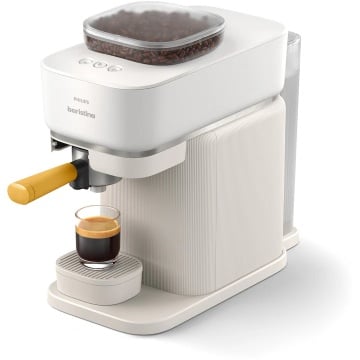 Espressor Philips Baristina BAR300/03, 1500W, 16 bar, 1.2 L, portafiltru, cu functie extra-shot, rasnita ceramica, nivel ideal de macinare, presiune exacta, dozaj precis, tava detasabila, alb - Img 2