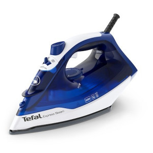Fier de calcat Tefal Express Steam FV2838E0, 2400W, jet de abur 180 g/min, abur variabil 0-40 g/min, 270 ml, functie anticalcar, alb/albastru - Img 2