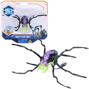 Figurina Skitter Bot Hex Bots – paianjen robotizat negru