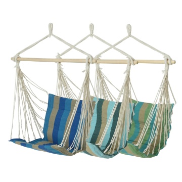 Hamac tip scaun, textil, albastru-gri - Img 2