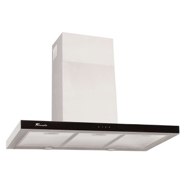 Hota Decorativa Tornado Lara 1200 (90), 1 motor, latime 90 cm, 3 viteze, absorbtie 1200 m3/ora, Inox / Negru
