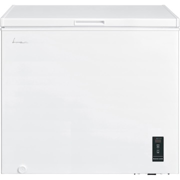 Lada frigorifica FRAM FCF-M198DINVCE++, 198L, Clasa E, Convertibila frigider/congelator, Compresor inverter, Control electronic, Display, Lumina led, 1 cos din plastic, Rezistenta la frig, Alb