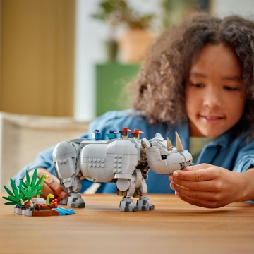 LEGO® Creator - Animale salbatice: Rinocer maiestuos cu pasari 31171, 780 piese, 9 ani+ - Img 7