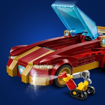 LEGO® Marvel - Masina lui Iron Man si Black Panther vs. Hulk cel rosu, 76310, 295 piese, 7 ani+ - Img 10