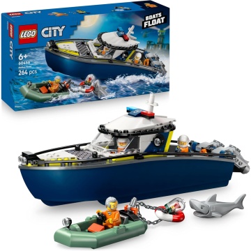 LEGO City - Police Boat Chase 60456, 264 piese, 6 ani+ - Img 2