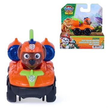 Mini vehicul cu figurina, Paw Patrol the Dino Movie, Pup Squad Racers, Zuma