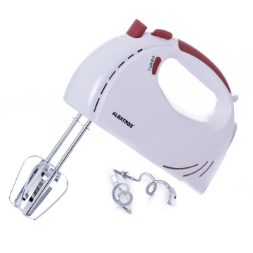 Mixer Albatros MXA200, 200 W, 5 viteze + Turbo, teluri si carlige pentru aluat, Alb