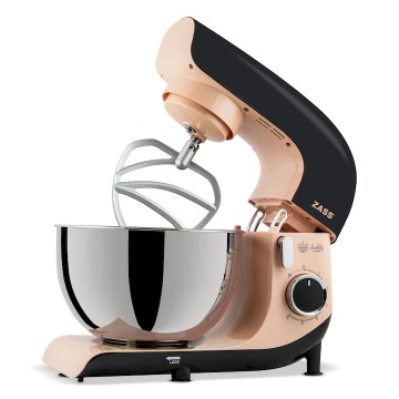 Mixer planetar ZASS Healthy Line ZPSM 31, 2000w, motor cupru pur, angrenaje complet metalice, bol din otel inoxidabil 6l, sistem de siguranta, 6 viteze + functie Pulse, accesorii si capac anti-stropire - Img 5