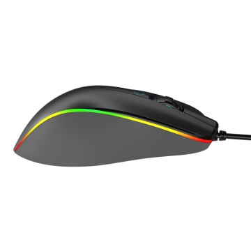Mouse de gaming Meetion GM23, Iluminat RGB, 12800 dpi, 128 x 81 x 40 mm, Lungime cablu 1.8 m, Negru-Gri - Img 6