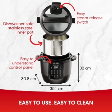 Multicooker Instant Pot Rio 6, 7 functii, otel inoxidabil, set cu suport pentru carne si legume - Img 3