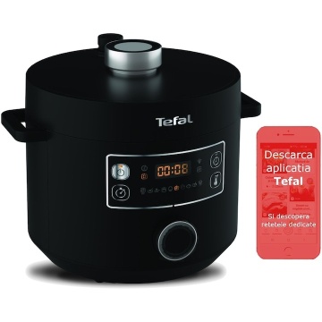 Oala sub presiune electrica Tefal Turbo Cuisine CY754830, 1090W, 4.8L, 10 programe, interfata intuitiva, bol de gatit Tefal Spherical Bowl, negru - Img 5