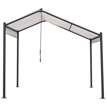 Pavilion, otel/poliester, 300 x 300 cm, H 280 cm, alb - Img 6