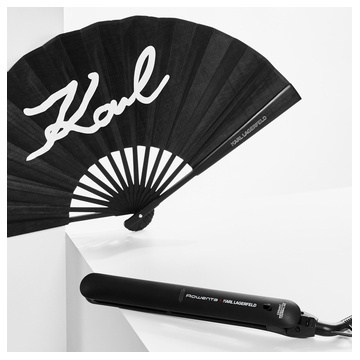 Placa de indreptat parul Rowenta EasyLiss Karl Lagerfeld SF161LF0, Ceramic Tourmaline, 200 °C, placi inteligente, functie Straight & Curl, incalzire rapida, cablu 1.8m, negru&rosu - Img 2