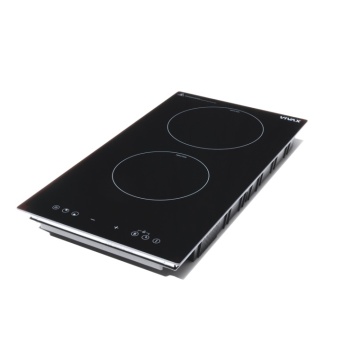 Plita incorporabila domino VIVAX BH-02MIN, Inductie, Doua zone de gatit, Boost, Control touch, Timer, 3500 W, Timer digital, Protectie copii, Indicator caldura reziduala, Sticla securizata, 30 cm, Negru - Img 5