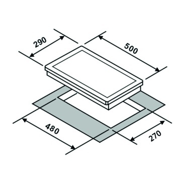 Plita incorporabila Samus PSE-32SX, 2 arzatoare electrice, 2 kW + 1,5 kW, Panou frontal, Latime 29 cm, Inox - Img 3