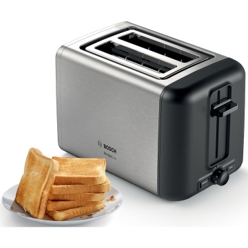 Prajitor de paine Bosch TAT3P420, 970 W, 2 felii, Argintiu/Negru - Img 9