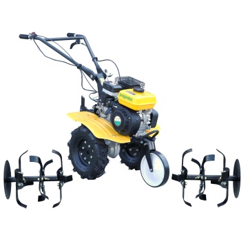 ProGARDEN Campo 703 motocultor 7CP, 2+1 trepte, roti 4.00-8, 2+1 freze, benzina, curele, transmisie aluminiu - Img 2