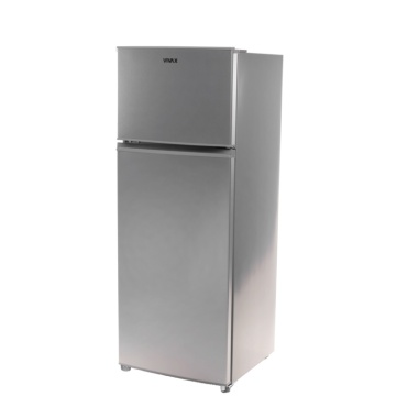 (Resigilat) Frigider cu doua usi VIVAX DD-207E S, 204L, Clasa E, Termostat reglabil, Iluminare LED, Usi reversibile, Suprafata painted metal, 3 Rafturi de Sticla securizata, H 143 cm, Argintiu - Img 9