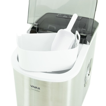 (Resigilat) Masina de gheață Vivax IM-122T, Putere 240 W, Rezervor de apă 2.2 l, Rezervor de gheață 0.7 l, Creaaza cuburi intre 6 - 13 minute, Marimi variabile ale cuburilor de gheață, Argintiu - Img 7