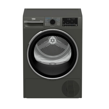 (Resigilate) Uscator de rufe Beko B3T49233M Pompa de caldura, 9 kg, 15 programe, Clasa D, Iron Finish, RecycledDry, OptiSense, Aquawave, Hygienic Refresh, Antracit
